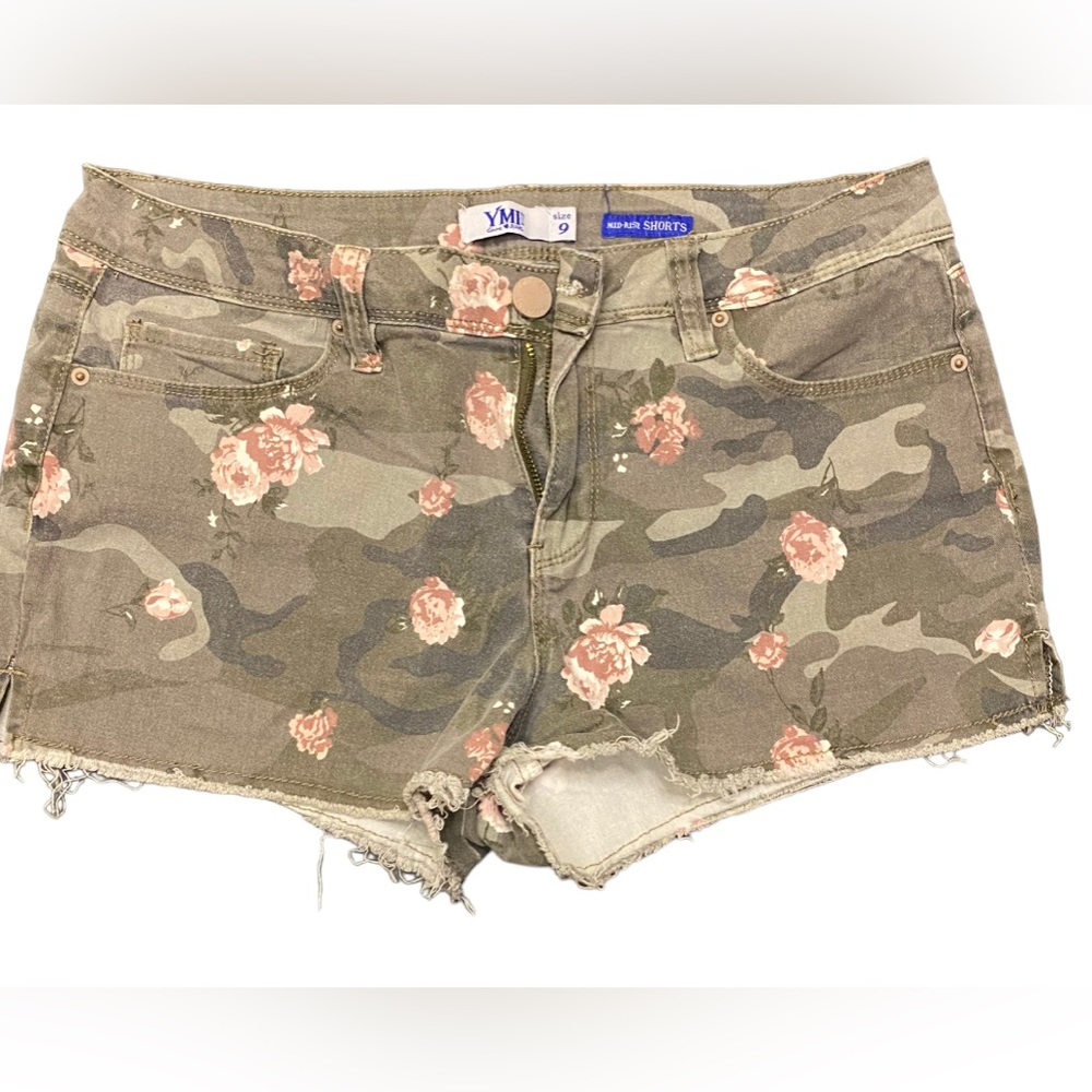 YMI floral jean shorts